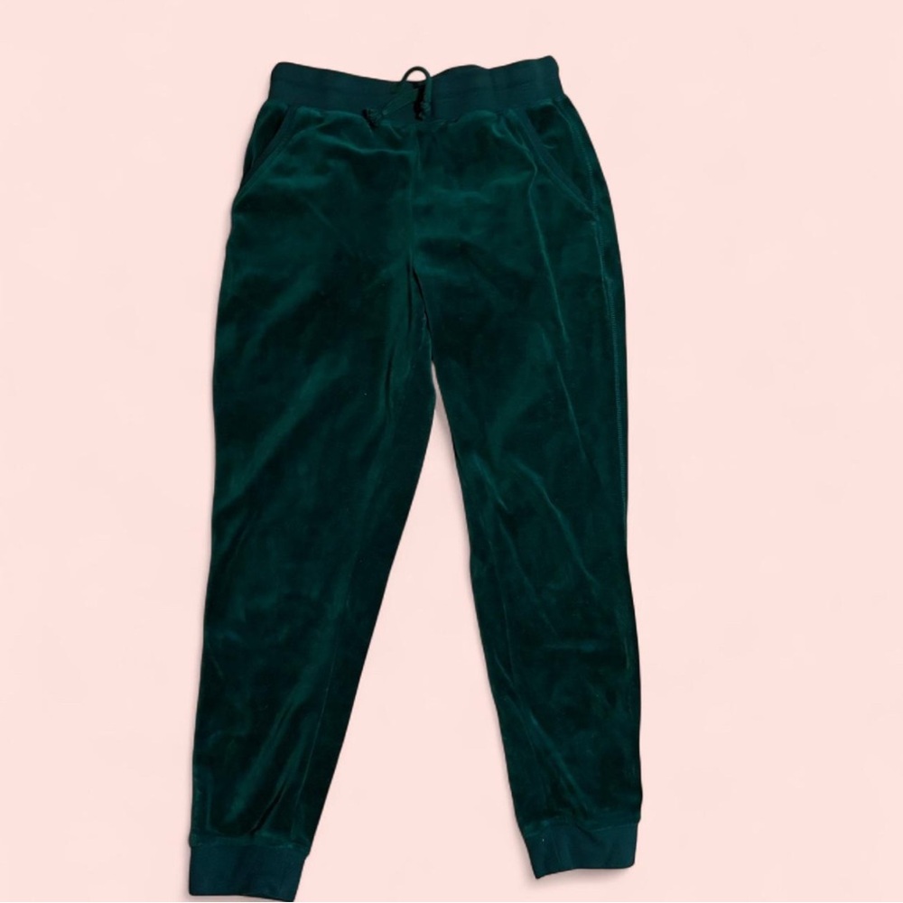 Fashion Nova Dark Green Velour Joggers